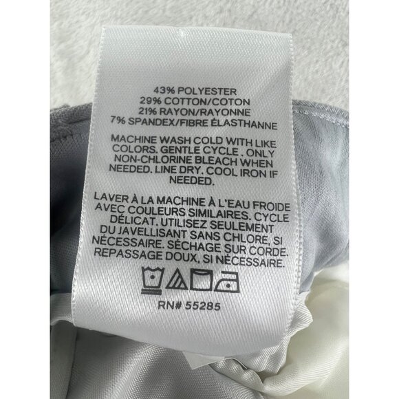 Express Editor Barely Boot Low Rise Stretch Pants Womens Size 8R Gray Blend - Picture 9 of 16